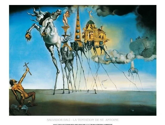 Umělecký tisk La Tentation De St.Antoine, Salvador Dalí, 80x60 cm