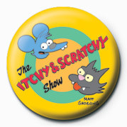 Badge THE SIMPSONS - itchy & scratchy