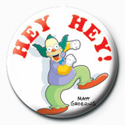 Insignă THE SIMPSONS - krusty hey, hey!