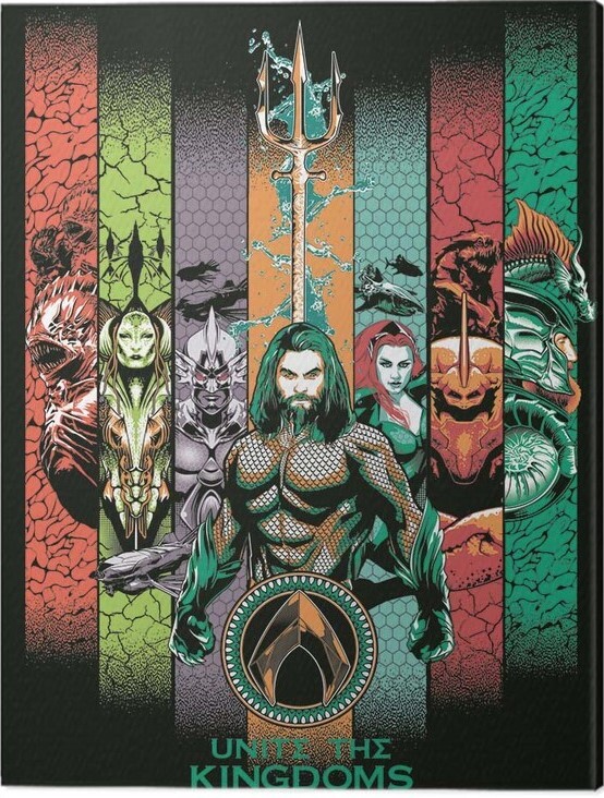 Schilderij op canvas Aquaman - Unite the Kingdoms