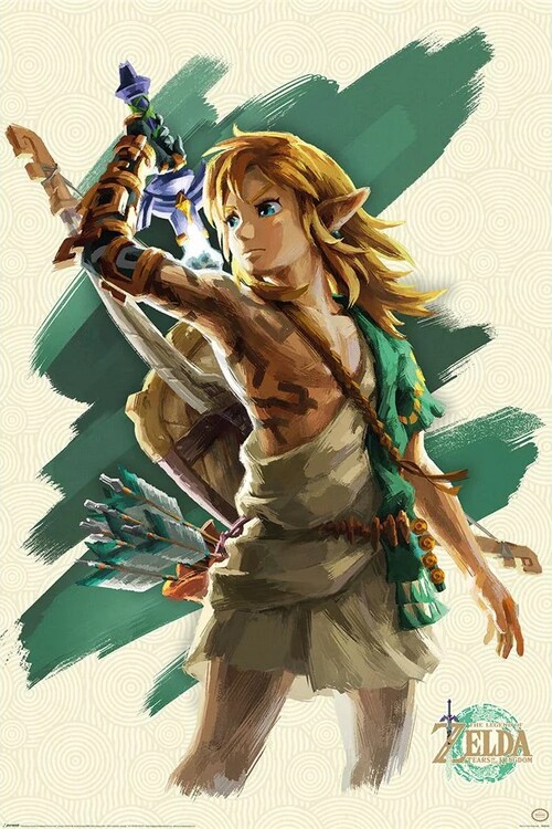 Plakát, Obraz - The Legend Of Zelda: Tears Of The Kingdom - Link Unleashed, 61x91.5 cm