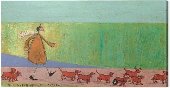 Obraz na płótnie Sam Toft - The March of the Sausages