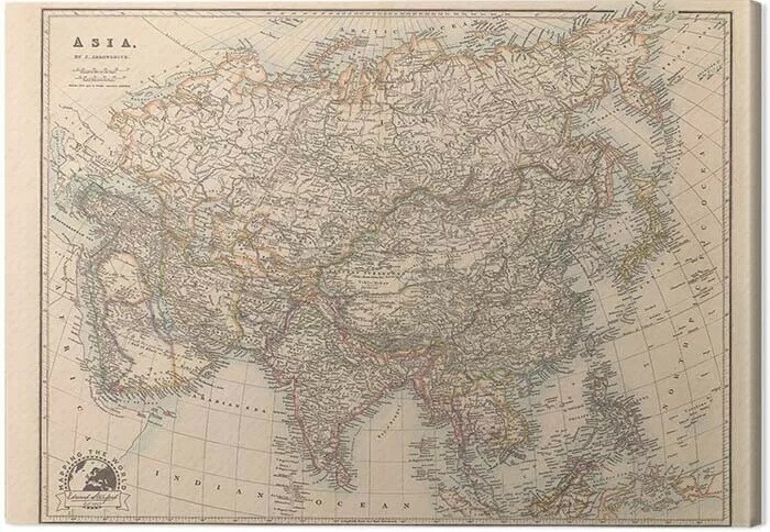 Schilderij op canvas Stanfords - Folio Asia Map
