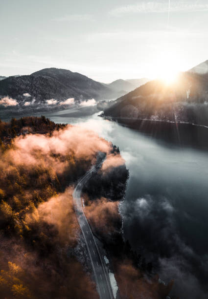Fotografie Clouds over lake in Germany, Viaframe, 26.7 × 40 cm