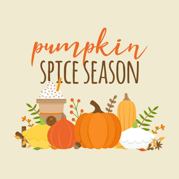Levně Plakát, Obraz - Pumpkin spice season, Kristyna Vagnerova, 40 × 40 cm