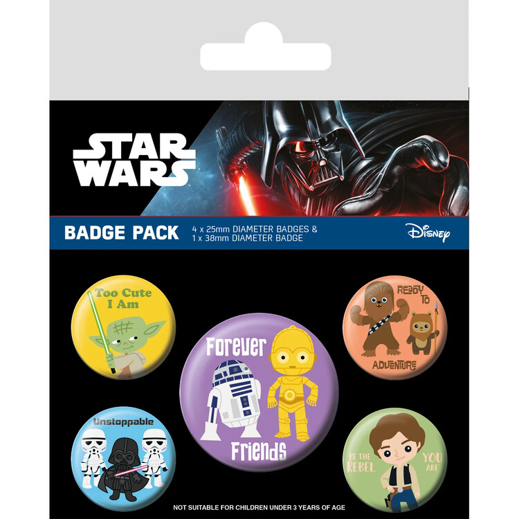 Odznaky set Star Wars - Chibi