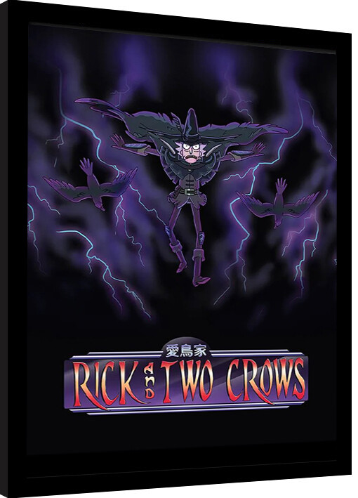 Ingelijste poster Rick and Morty - Two Crows