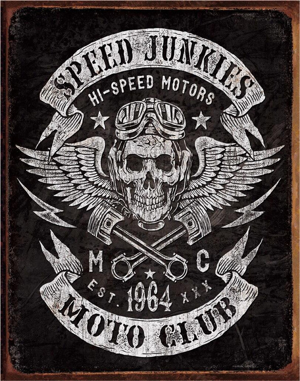 Metallschild Speed Junkies