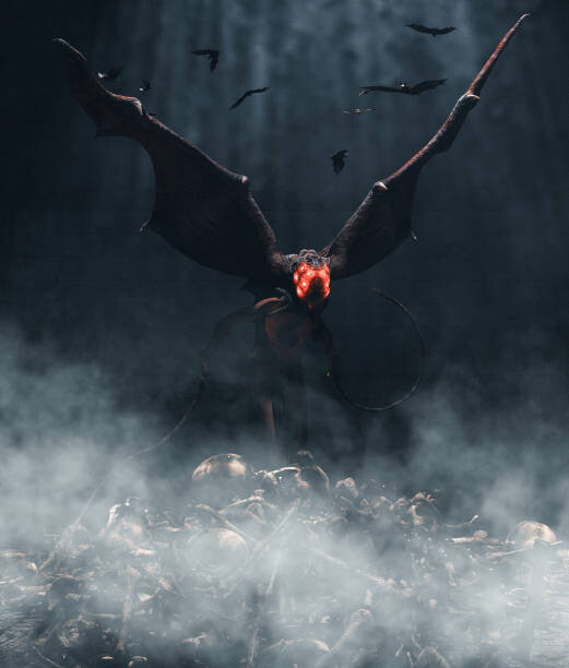 Levně Plakát, Obraz - Monster in the dark,woman creatures, chainatp, 34.1 × 40 cm