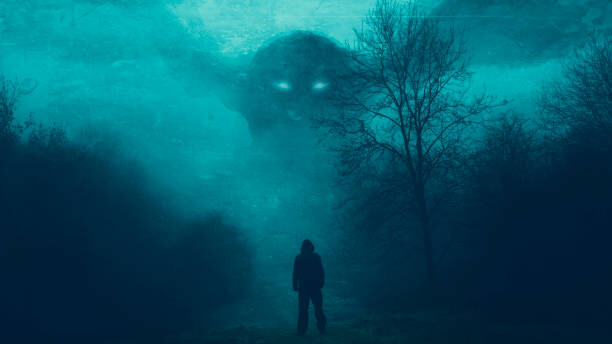 Ilustrace A horror monster concept of a, David Wall, 40 × 22.2 cm