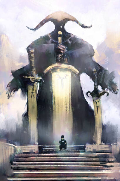 Levně Plakát, Obraz - digital art painting of boy reading, Archv, 26.7 × 40 cm