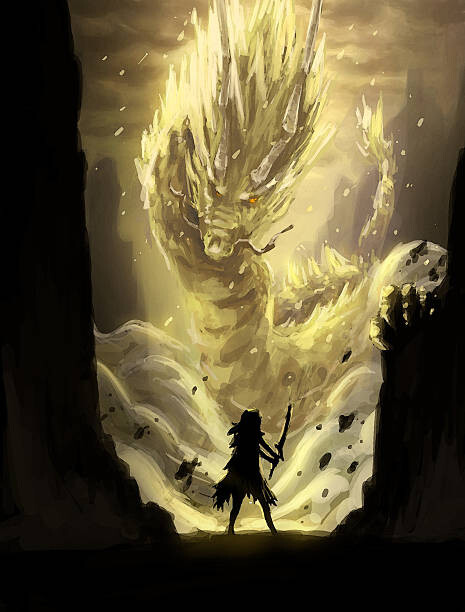 Levně Plakát, Obraz - digital painting art eastern dragon, non157, 30 × 40 cm