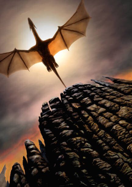 Levně Plakát, Obraz - Rise Of The Black Dragon, Hartmut Witte, 30 × 40 cm