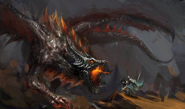 Levně Plakát, Obraz - dragon hunt, fotokostic, 40 × 22.2 cm