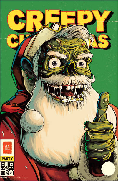 Levně Plakát, Obraz - Zombie Santa Christmas card, Man_Half-tube, 26.7 × 40 cm