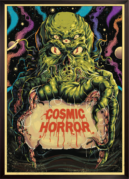 Levně Plakát, Obraz - Cthulhu monster horror poster, Man_Half-tube, 30 × 40 cm