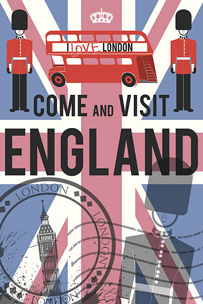 Levně Plakát, Obraz - vector England travel invitation poster, mysondanube, 26.7 × 40 cm