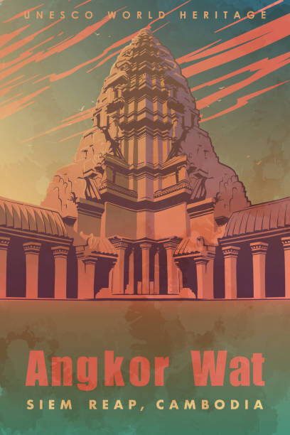 Levně Plakát, Obraz - Centerpiece of the Angkor Wat temple., Anton Tokarev, 26.7 × 40 cm
