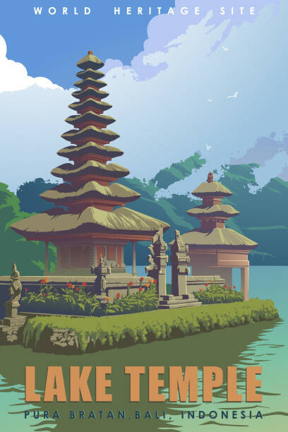 Levně Plakát, Obraz - Pura Ulun Danu Bratan, or Bali, Anton Tokarev, 26.7 × 40 cm