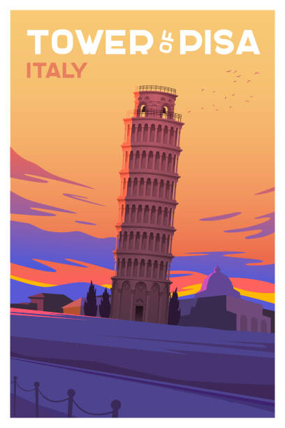 Levně Plakát, Obraz - The tower of Pisa. Time to travel., Mikalai Manyshau, 26.7 × 40 cm