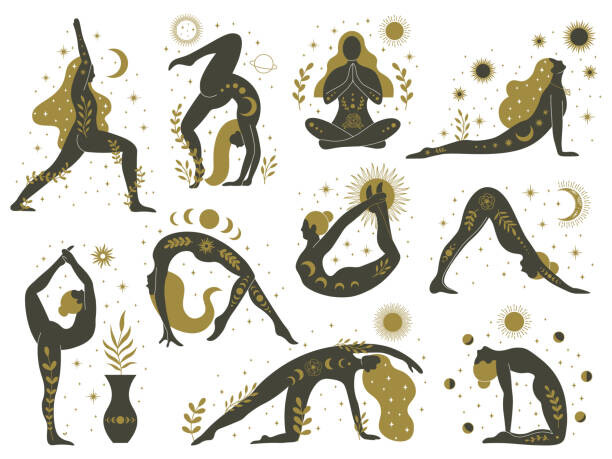 Levně Plakát, Obraz - Magical yoga women. Mystical esoteric female, Veronika Oliinyk, 40 × 30 cm