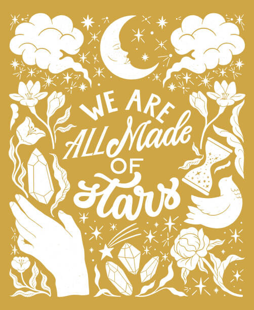 Levně Plakát, Obraz - We are all made of stars, ElenKoss, 32.8 × 40 cm