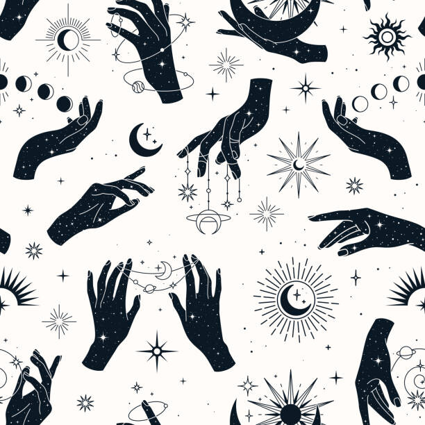 Levně Plakát, Obraz - Vector seamless pattern with couple and, DaryaGribovskaya, 40 × 40 cm