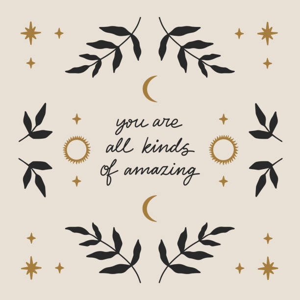 Levně Plakát, Obraz - You are all kinds of amazing calligraphy, Larisa Rusina, 40 × 40 cm