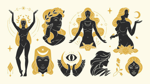 Levně Plakát, Obraz - Magic woman vector illustrations of graceful, ProVectors, 40 × 22.2 cm