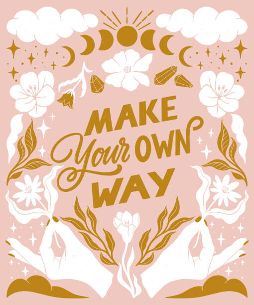 Levně Plakát, Obraz - Make your own way- inspirational hand, ElenKoss, 33.3 × 40 cm