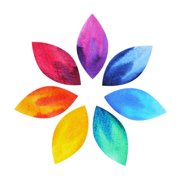 Levně Plakát, Obraz - 7 color of chakra sign symbol,, Benjavisa, 40 × 40 cm