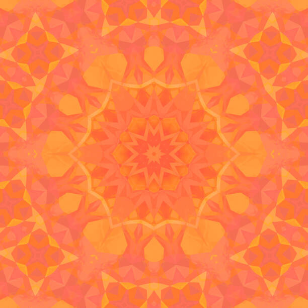 Plakát, Obraz - Sun Seamless Pattern. Yellow Orange Stars, oxygen, 40 × 40 cm