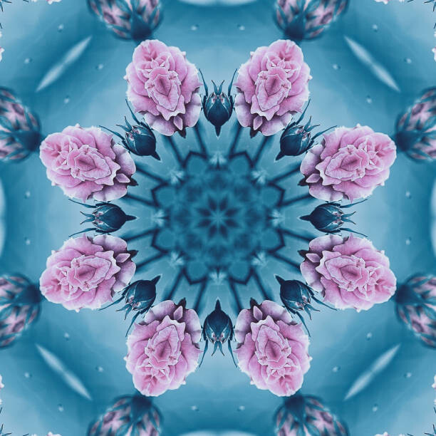 Levně Plakát, Obraz - Seamless kaleidoscopic mosaic pattern background, oxygen, 40 × 40 cm