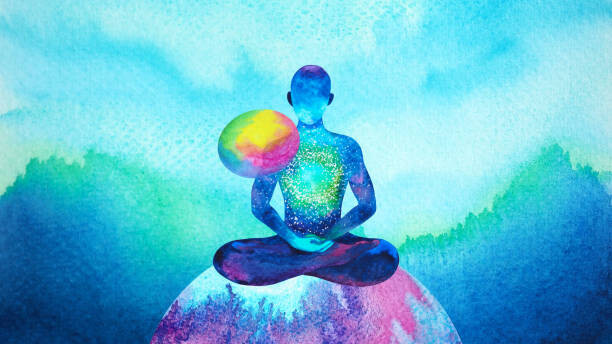 Levně Plakát, Obraz - human meditate mind mental health conscious, Benjavisa, 40 × 22.2 cm