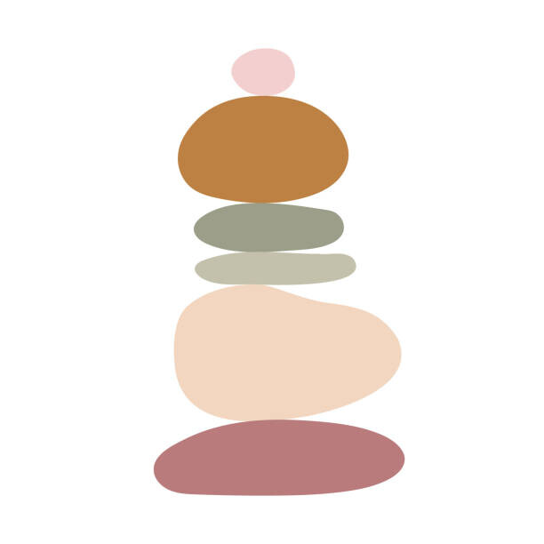 Levně Plakát, Obraz - Zen stones simple abstract vector illustration, Olena Varavina, 40 × 40 cm
