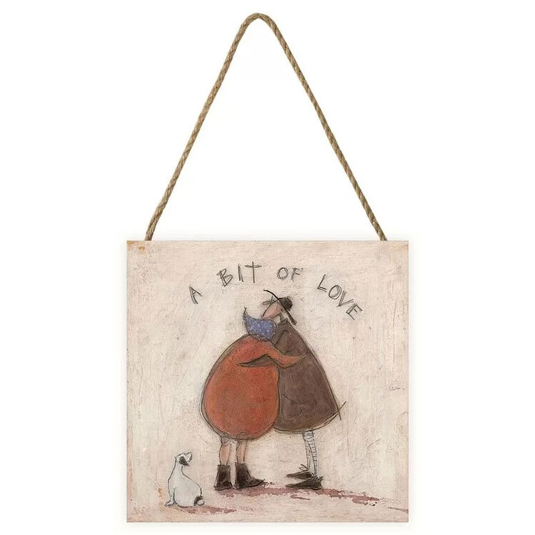 Levně Dřevěný obraz Sam Toft - A Bit of Love, 20 × 20 cm