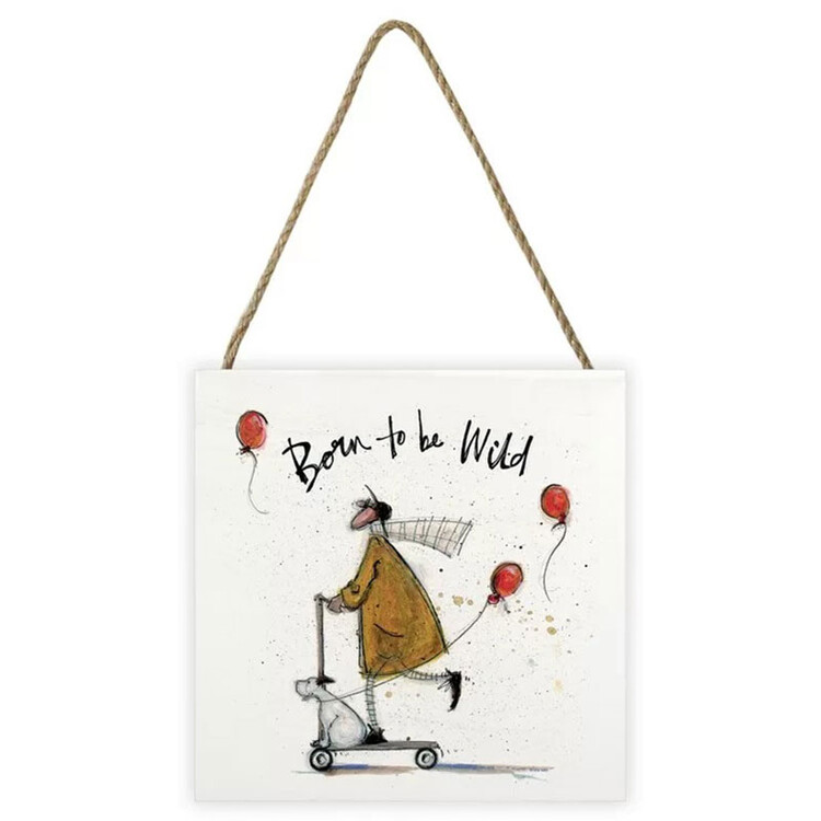Levně Dřevěný obraz Sam Toft - Born to be Wild, 20 × 20 cm