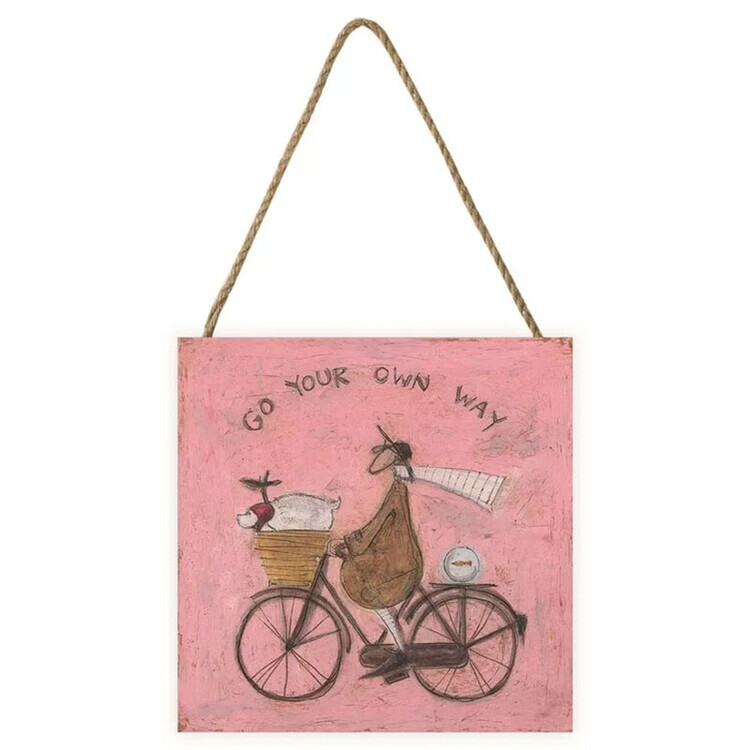 Levně Dřevěný obraz Sam Toft - Go Your Own Way, 20 × 20 cm