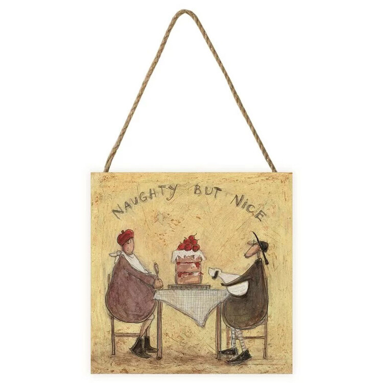 Levně Dřevěný obraz Sam Toft - Naughty But Nice, 20 × 20 cm