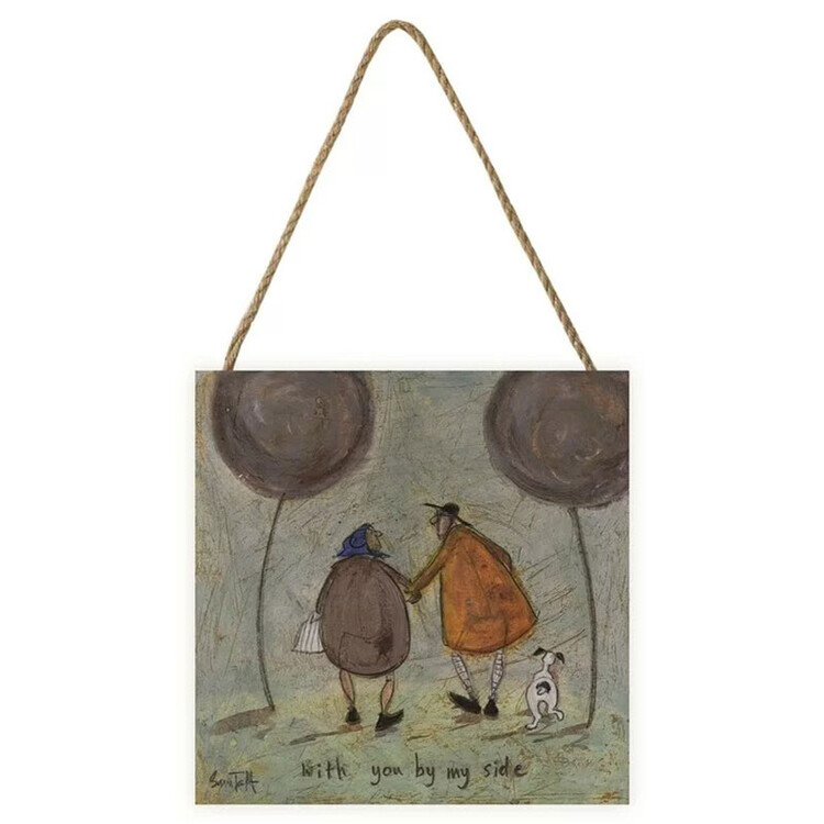 Levně Dřevěný obraz Sam Toft - With You By My Side, 20 × 20 cm