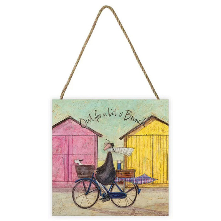 Levně Dřevěný obraz Sam Toft - Out for a bit o' Brunch, 20 × 20 cm