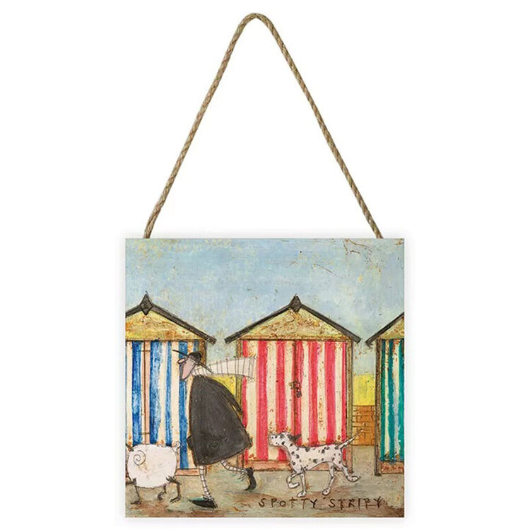 Levně Dřevěný obraz Sam Toft - Spotty Stripy, 20 × 20 cm