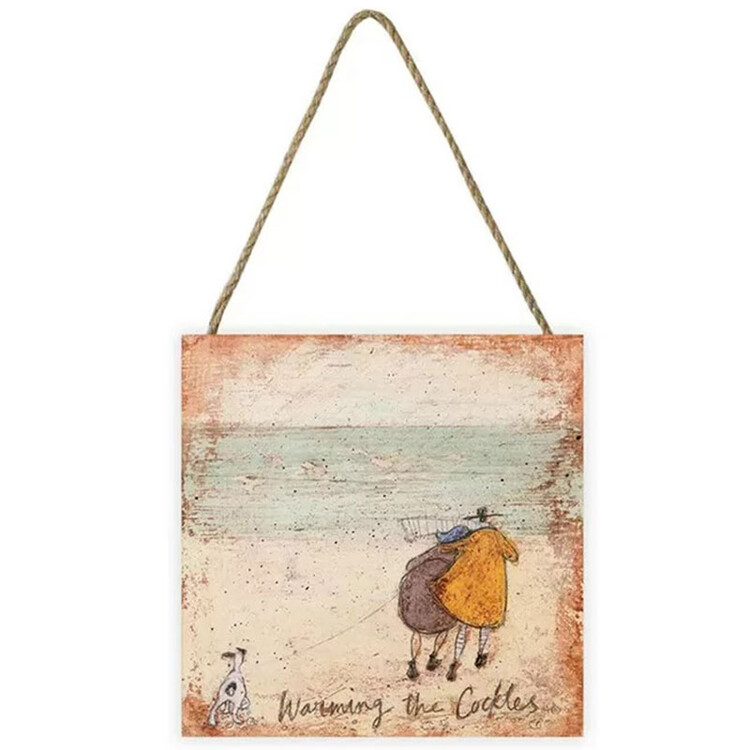 Levně Dřevěný obraz Sam Toft - Warming the Cockles, 20 × 20 cm