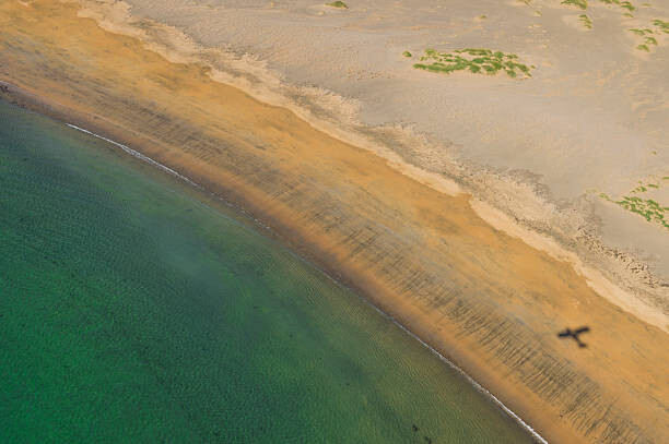 Levně Plakát, Obraz - Longufjorur beach from Ultra Light Plane, Rune Johansen, 40 × 26.7 cm