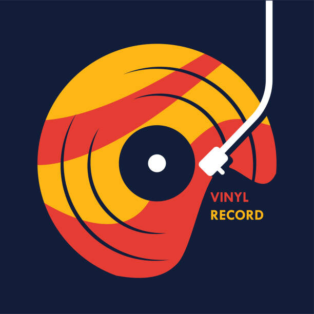 Levně Plakát, Obraz - vinyl record music wave abstract vector, MoNuttanit, 40 × 40 cm