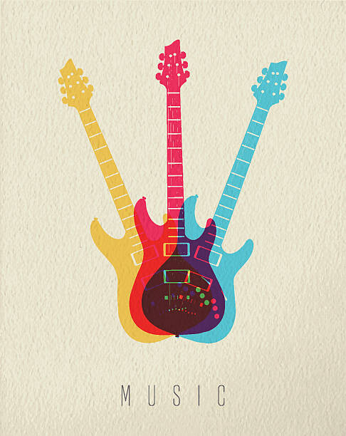 Levně Plakát, Obraz - Music concept icon electric guitar color design, cienpies, 30 × 40 cm