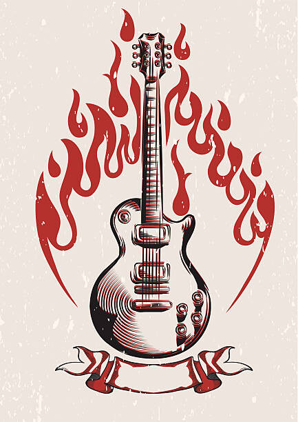 Levně Plakát, Obraz - Rock guitar, Alex_Bond, 30 × 40 cm
