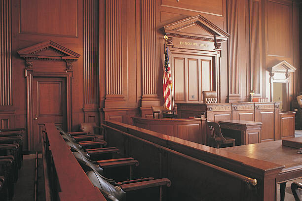 Levně Plakát, Obraz - Interior of courtroom, Comstock, 40 × 26.7 cm