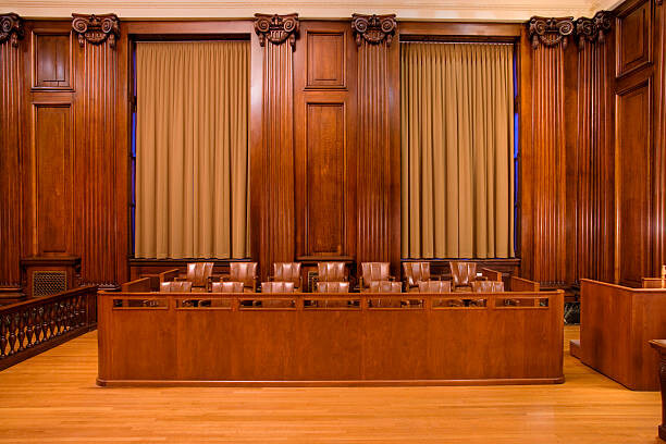 Levně Plakát, Obraz - Jury box in courtroom, Don Farrall, 40 × 26.7 cm