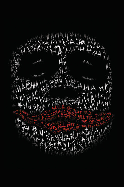 Umělecký tisk The Dark Knight Trilogy - Ha Ha Ha, (26.7 x 40 cm)